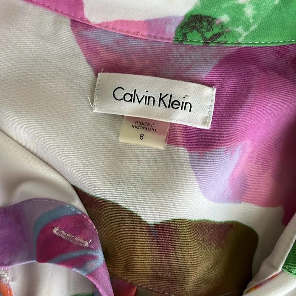 Calvin Klein Sleeveless Floral Dress - Picture 5 of 5